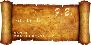Feil Ernő névjegykártya