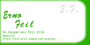 erno feil business card
