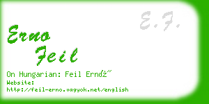 erno feil business card